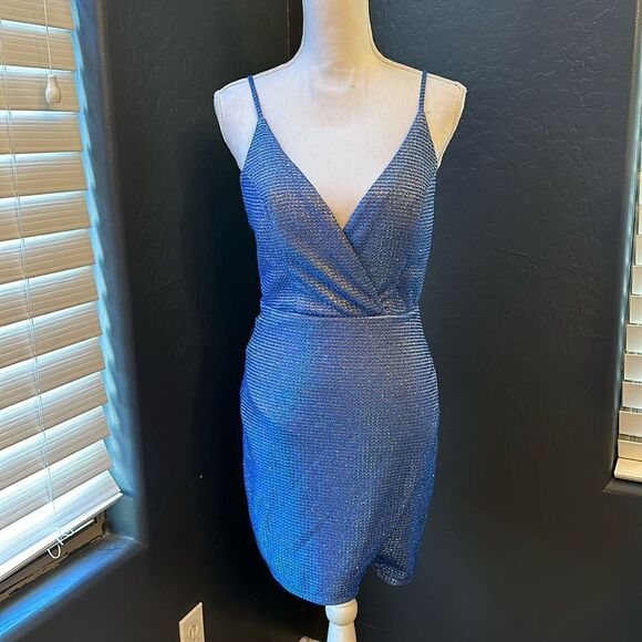 Sequin hearts blue sparkle dress - Picture 1 of 6